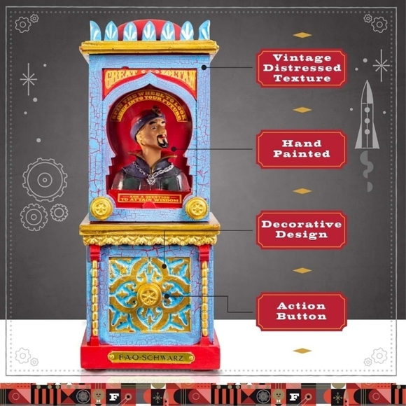 Speaking FAO SCHWARZ Zoltan the Great Animated Fortune Teller Zoltar Christmas - Picture 3 of 8